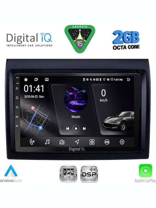 Digital IQ Car Audio System for Fiat Ducato 2006-2011 (Bluetooth/USB/WiFi/GPS/Apple-Carplay/Android-Auto) with Touch Screen 9"