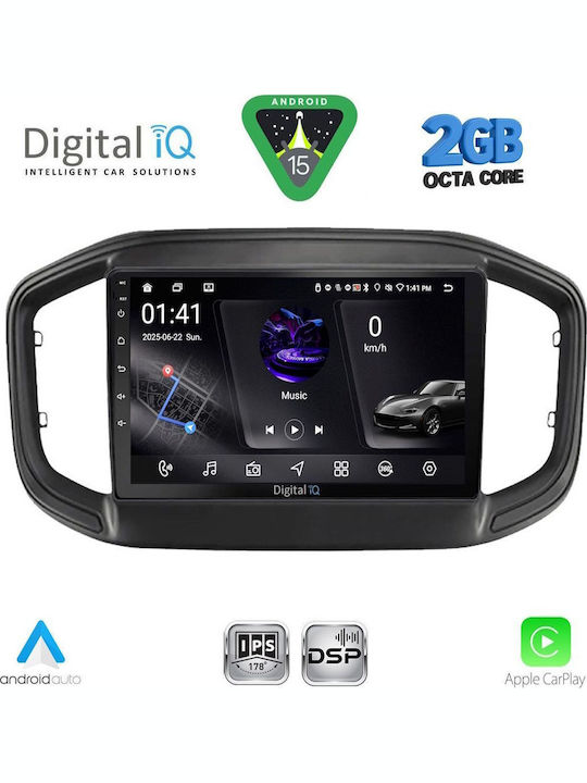 Digital IQ Car Audio System for Fiat Strada 2020 (Bluetooth/USB/WiFi/GPS/Apple-Carplay/Android-Auto) with Touch Screen 9"