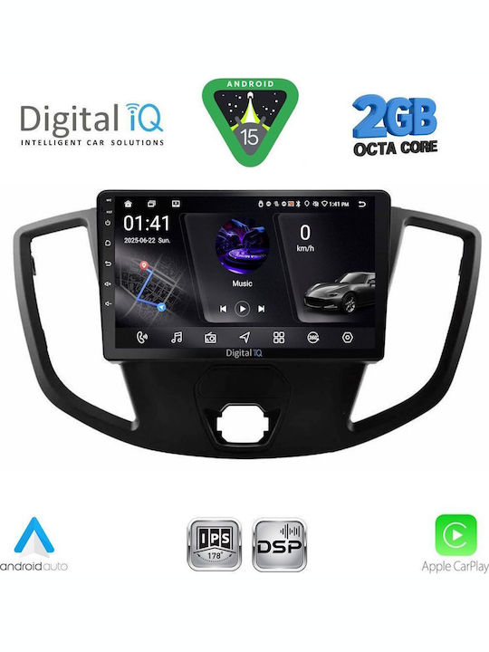Digital IQ Car Audio System for Ford Transit 2014-2020 (Bluetooth/USB/WiFi/GPS/Apple-Carplay/Android-Auto) with Touch Screen 9"