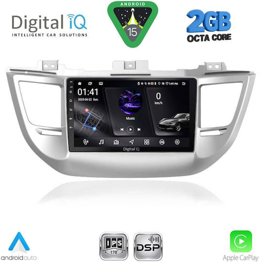 Digital IQ Ηχοσύστημα Αυτοκινήτου για Hyundai Tucson 2015-2019 (Bluetooth/USB/WiFi/GPS/Apple-Carplay/Android-Auto) με Οθόνη Αφής 9"