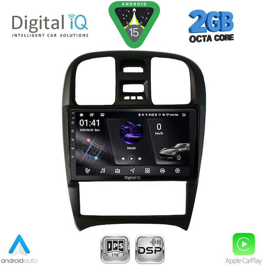 Digital IQ Car Audio System for Hyundai Sonata 2000-2006 (Bluetooth/USB/WiFi/GPS/Apple-Carplay/Android-Auto) with Touch Screen 9"