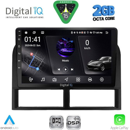 Digital IQ Car Audio System for Jeep Grand Cherokee 1999-2004 (Bluetooth/USB/WiFi/GPS/Apple-Carplay/Android-Auto) with Touch Screen 9"