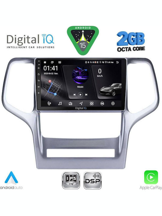 Digital IQ Car Audio System for Jeep Grand Cherokee 2011-2014 (Bluetooth/USB/WiFi/GPS/Apple-Carplay/Android-Auto) with Touch Screen 9"