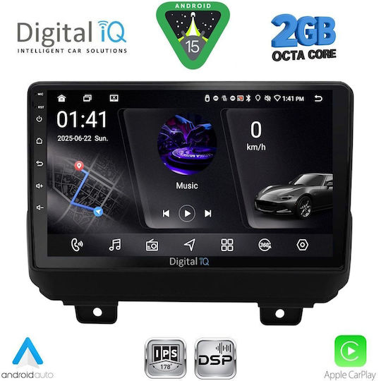 Digital IQ Ηχοσύστημα Αυτοκινήτου για Jeep Wrangler 2018 (Bluetooth/USB/WiFi/GPS/Apple-Carplay/Android-Auto) με Οθόνη Αφής 9"