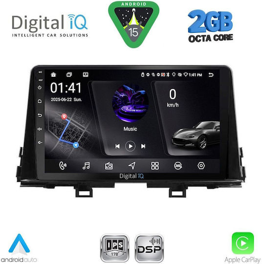 Digital IQ Ηχοσύστημα Αυτοκινήτου για Kia Picanto 2021 (Bluetooth/USB/WiFi/GPS/Apple-Carplay/Android-Auto) με Οθόνη Αφής 9"