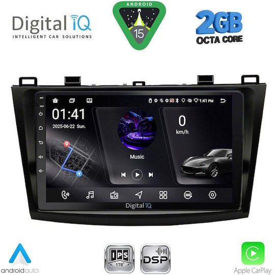 Digital IQ Ηχοσύστημα Αυτοκινήτου για Mazda 3 2009-2014 (Bluetooth/USB/WiFi/GPS/Apple-Carplay/Android-Auto) με Οθόνη Αφής 9"