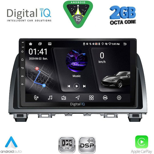 Digital IQ Автомобилна Аудио Система (Блутут/USB/WiFi/GPS/Apple-Carplay/Android-Auto) с Тъчскрийн 9"