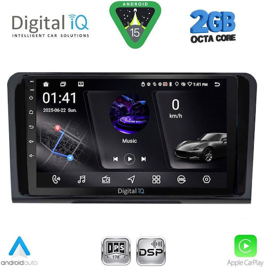Digital IQ Car Audio System for Mercedes-Benz ML / GL Class 2005-2011 (Bluetooth/USB/WiFi/GPS/Apple-Carplay/Android-Auto) with Touch Screen 9"