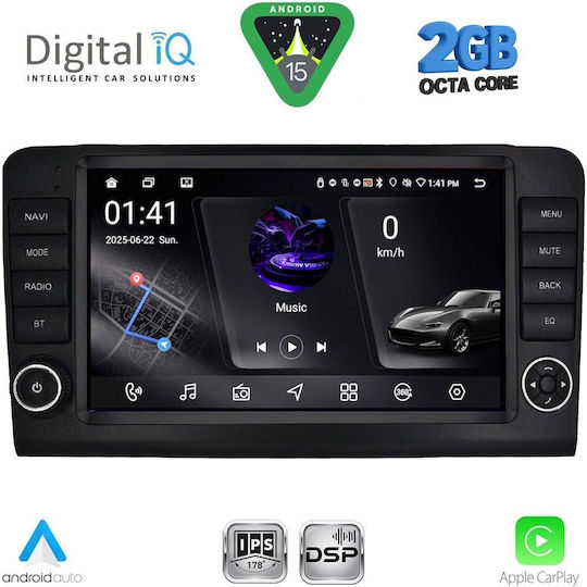 Digital IQ Car Audio System for Mercedes-Benz ML / GL Class 2005-2011 (Bluetooth/USB/WiFi/GPS/Apple-Carplay/Android-Auto) with Touch Screen 9"