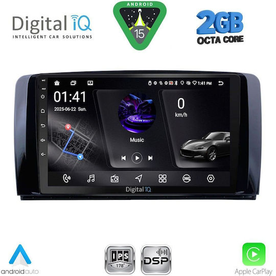 Digital IQ Car Audio System for Mercedes-Benz R-Class 2006-2015 (Bluetooth/USB/WiFi/GPS/Apple-Carplay/Android-Auto) with Touch Screen 9"