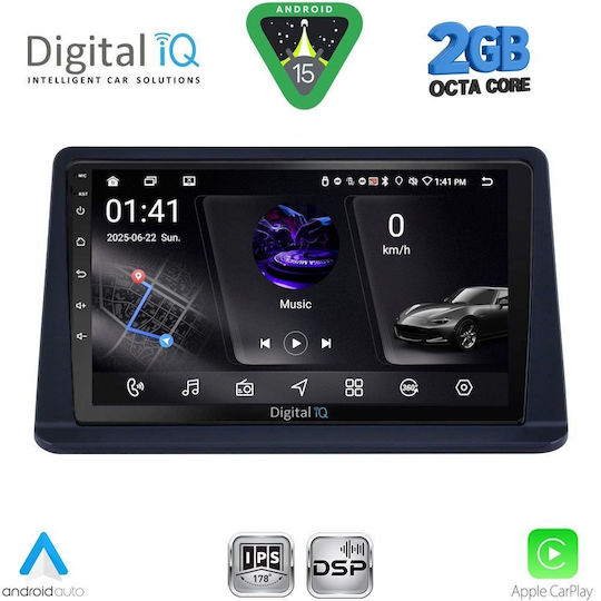 Digital IQ Car Audio System for Mitsubishi Pajero 1999-2006 (Bluetooth/USB/WiFi/GPS/Apple-Carplay/Android-Auto) with Touch Screen 9"