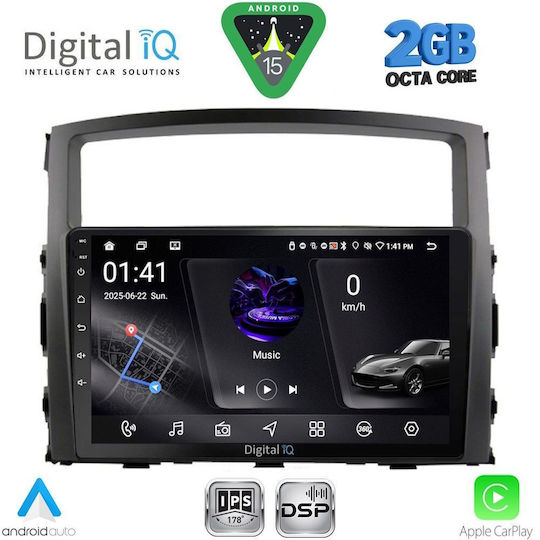 Digital IQ Car Audio System for Mitsubishi Pajero 2006-2013 (Bluetooth/USB/WiFi/GPS/Apple-Carplay/Android-Auto) with Touch Screen 9"