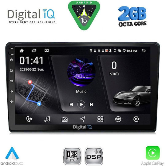 Digital IQ Ηχοσύστημα Αυτοκινήτου για Audi A4 2002-2008 (Bluetooth/USB/WiFi/GPS/Apple-Carplay/Android-Auto) με Οθόνη Αφής 9"