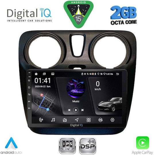 Digital IQ Car Audio System for Dacia Dokker 2012-2022 (Bluetooth/USB/WiFi/GPS/Apple-Carplay/Android-Auto) with Touch Screen 9"
