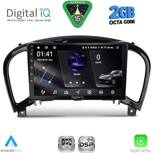 Digital IQ Ηχοσύστημα Αυτοκινήτου για Nissan Juke 2009-2020 (Bluetooth/USB/WiFi/GPS/Apple-Carplay/Android-Auto) με Οθόνη Αφής 9"