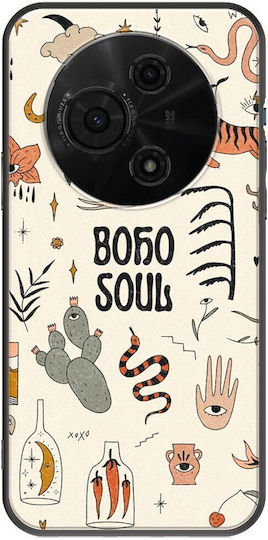 Boho Soul Tcl 605 Black TPU Black Silicone