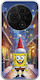 Xmas Cartoons Spongebob Squarepants Tcl 605 Flexible TPU Transparent Silicone