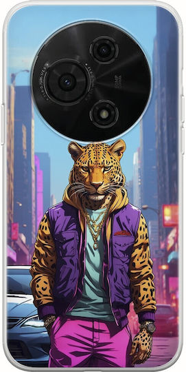 Street Animals Leopard Tcl 605 Flexible TPU Transparent Silicone
