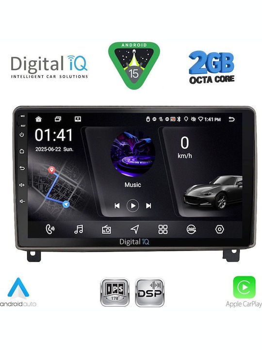 Digital IQ Car Audio System for Peugeot 407 2004-2011 (Bluetooth/USB/WiFi/GPS/Apple-Carplay/Android-Auto) with Touch Screen 9"