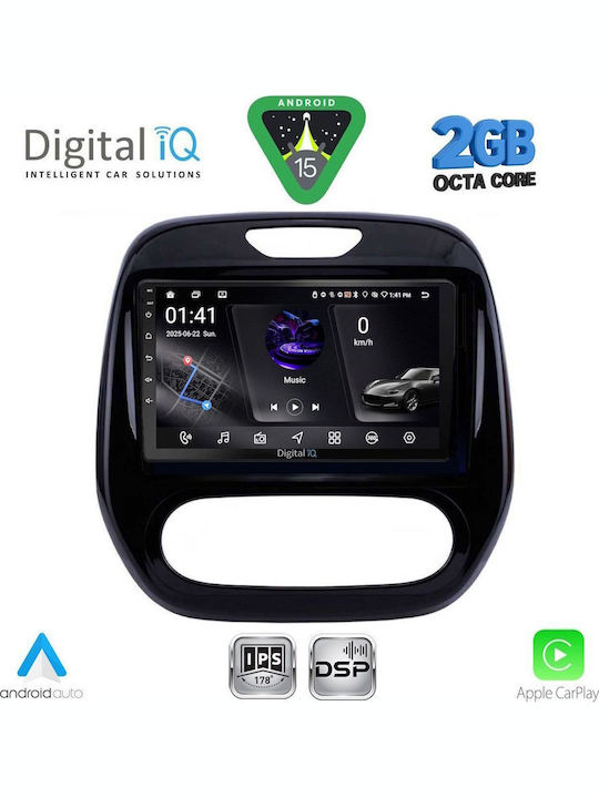 Digital IQ Car Audio System for Renault Captur 2013-2019 (Bluetooth/USB/WiFi/GPS/Apple-Carplay/Android-Auto) with Touch Screen 9"