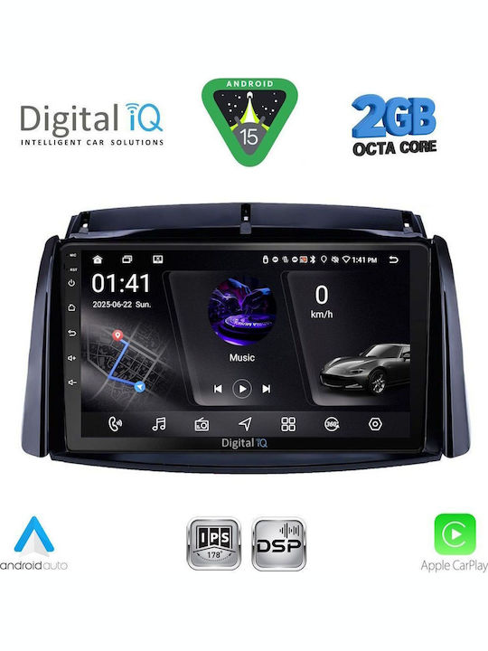 Digital IQ Car Audio System for Renault Koleos 2006-2016 (Bluetooth/USB/WiFi/GPS/Apple-Carplay/Android-Auto) with Touch Screen 9"
