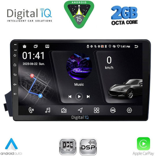 Digital IQ Ηχοσύστημα Αυτοκινήτου για Ssangyong Actyon / Kyron 2006-2015 (Bluetooth/USB/WiFi/GPS/Apple-Carplay/Android-Auto) με Οθόνη Αφής 9"
