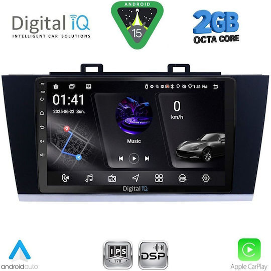 Digital IQ Ηχοσύστημα Αυτοκινήτου για Subaru Legacy / Outback 2014-2019 (Bluetooth/USB/WiFi/GPS/Apple-Carplay/Android-Auto) με Οθόνη Αφής 9"