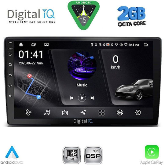 Digital IQ Sistem Audio Auto pentru Toyota Croazieră pe uscat 1998-2003 (Bluetooth/USB/WiFi/GPS/Apple-Carplay/Android-Auto) cu Ecran Tactil 9"