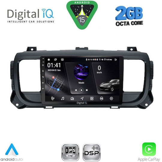 Digital IQ Car Audio System for Toyota Proace 2017 (Bluetooth/USB/WiFi/GPS/Apple-Carplay/Android-Auto) with Touch Screen 9"