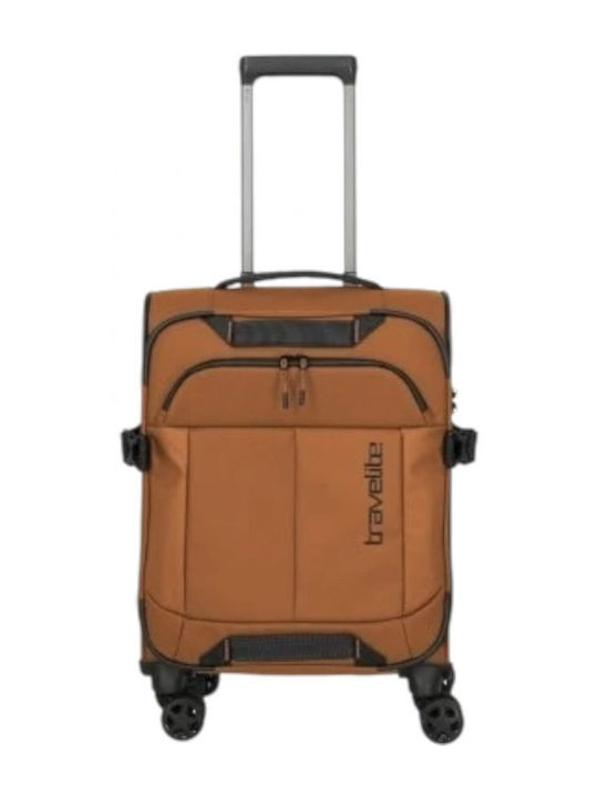 Travelite Βαλίτσα Ταξιδίου Καμπίνας Υφασμάτινη Curry με 4 Ρόδες Ύψους 55εκ.