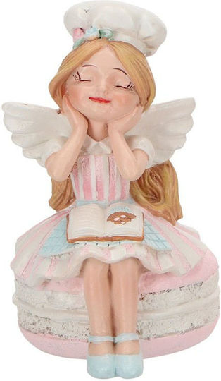 Sitting Sweet Cherub Resin 8.5x7.5x10 Cm