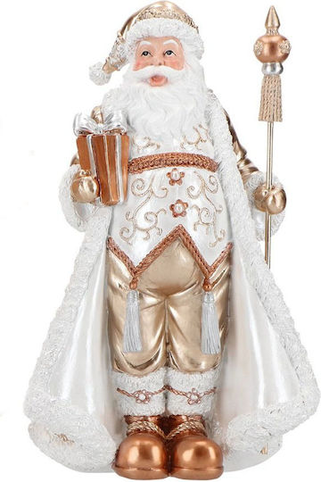 Ethimo Weihnachtsfiguren Santa Claus Stehend Weiß Harz 18,8x13x28,5 cm