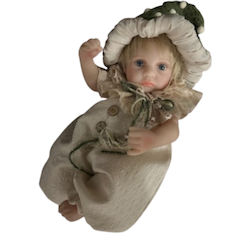 Christmas Decorative Doll Vinyl Green Hat 25cm