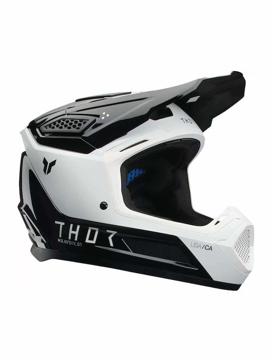 Thor Fleet Storm Black/White Gloss Κράνος Μηχαν...
