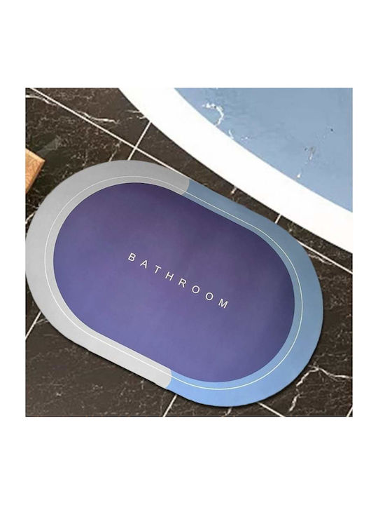 Rutschfest Set Badematten Oval Blue/purple 57x38cm 2Stück
