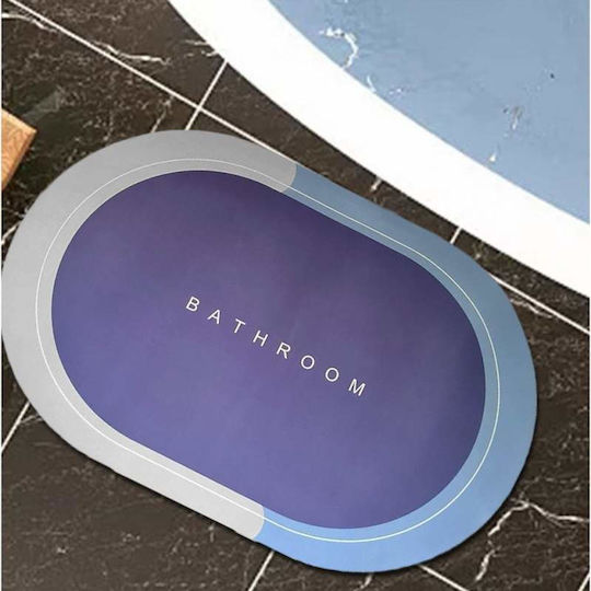 Rutschfest Set Badematten Oval Blue/purple 57x38cm 2Stück