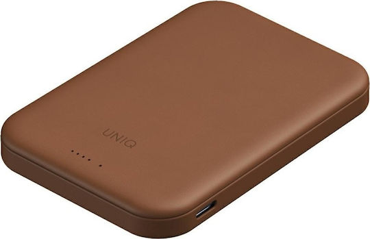 Uniq Lyden Lexa MagSafe Power Bank 5000mAh 20W with USB-C Port Power Delivery Brown
