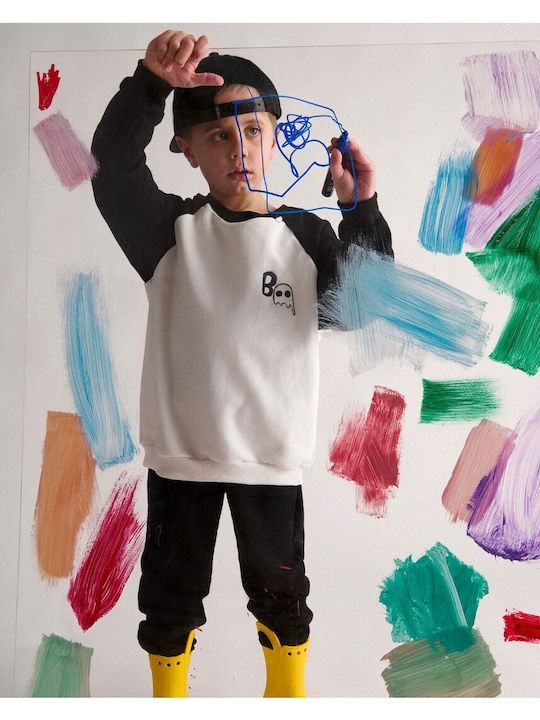 Kids Sweatpants Set White/black