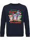 Kids Sweatshirt French Navy All I Want For Christmas Is More Ramen, Kpop Demon Hunters
