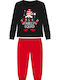 Happy Family Kids' Pajamas Winter Cotton Black And Red