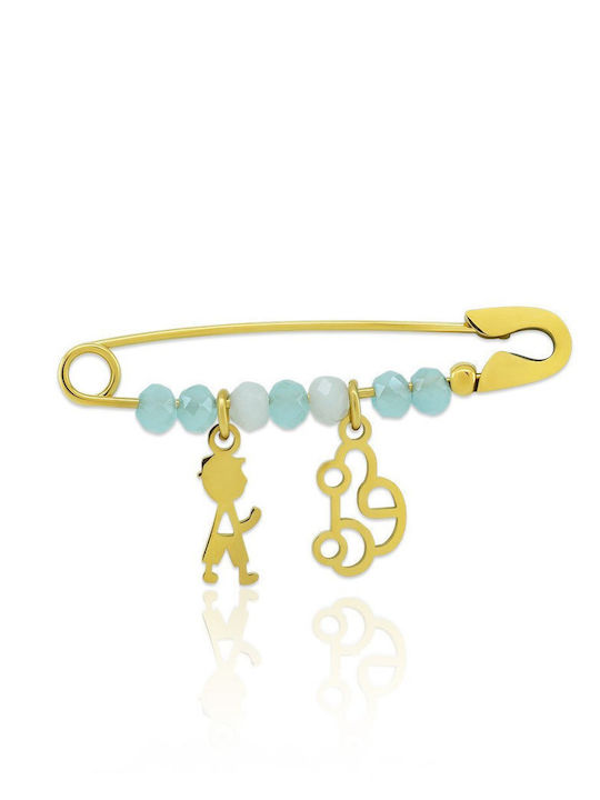 Bijou Box Child Safety Pin made of Gold for Boy