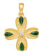 Damen Gold Byzantiner Kreuz 14K Ohne Kette
