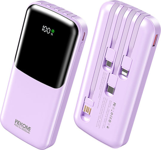 WK WP-65 Power Bank 10000mAh 22.5W Power Delivery Μωβ