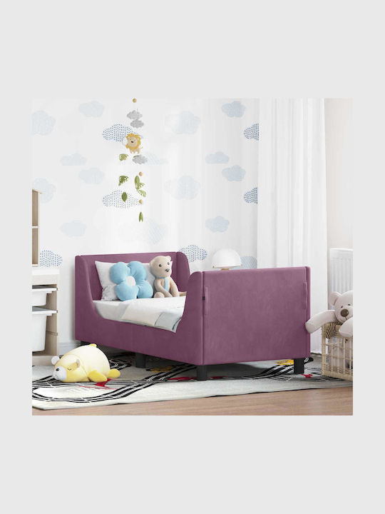 Kinderbett Einzeln Lila für Matratze 70x140cm