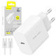 Blavec Wireless Charger GaN with USB-C Port and USB-C - USB-C Cable 45W Power Delivery Quick Charge 3.0 Quick Charge 4+ White (BC-7)