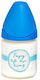 Suavinex Glass Baby Bottle Anti-Colic with Silicone Nipple for 0-6 months Blue 120ml