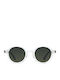 Meller Ombo Unisex Sunglasses With Transparent Horn-Rimmed Frame And Green Lens OM-MINOROLI