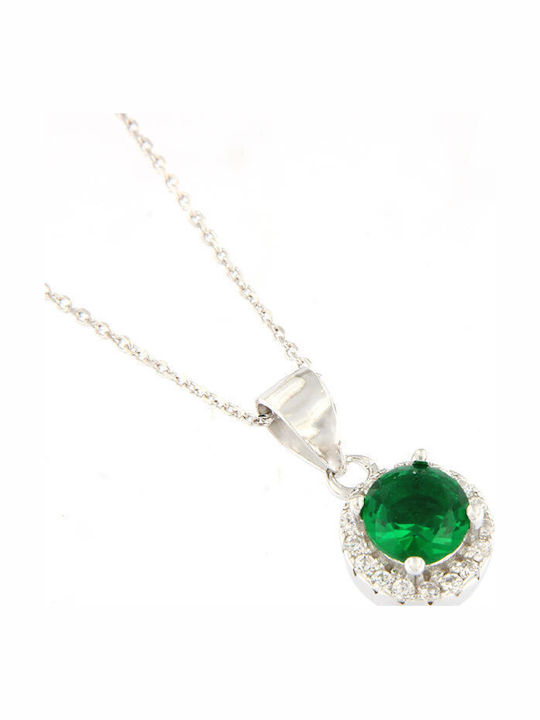 Arteon Halskette Rosette aus Silber mit Zirkon