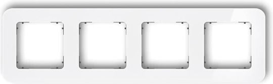 Icon Universal Quadruple Frame Glass Effect Frame White Bottom Graphite Matt 0-28-irsz-4