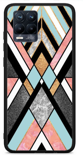 Realme 8 I Marble Mix Black Glossy Θήκη